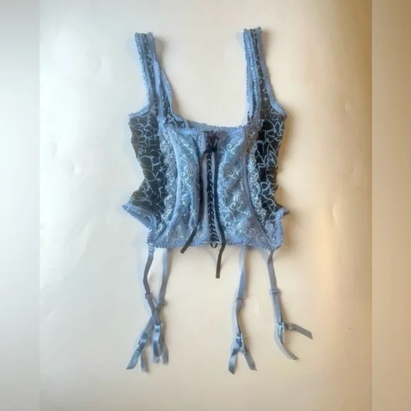 VINTAGE CASSANDRA INTIMATES LACE UP CORSET TOP - Picture 1 of 6